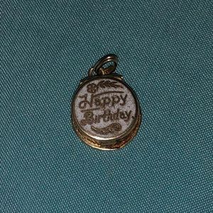 VINTAGE 1962 14KT GOLD PENDANT “happy birthday”